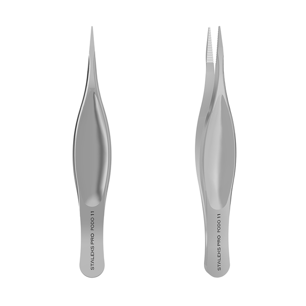 STALEKS PRO Pedicure Tweezers for Splinters, PODO11 (TP-11)