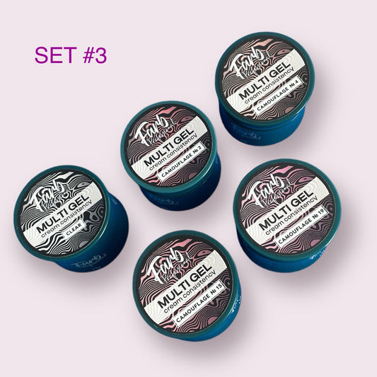 FARB  CAMOUFLAGE MULTI UV GEL (15ml) SET#3