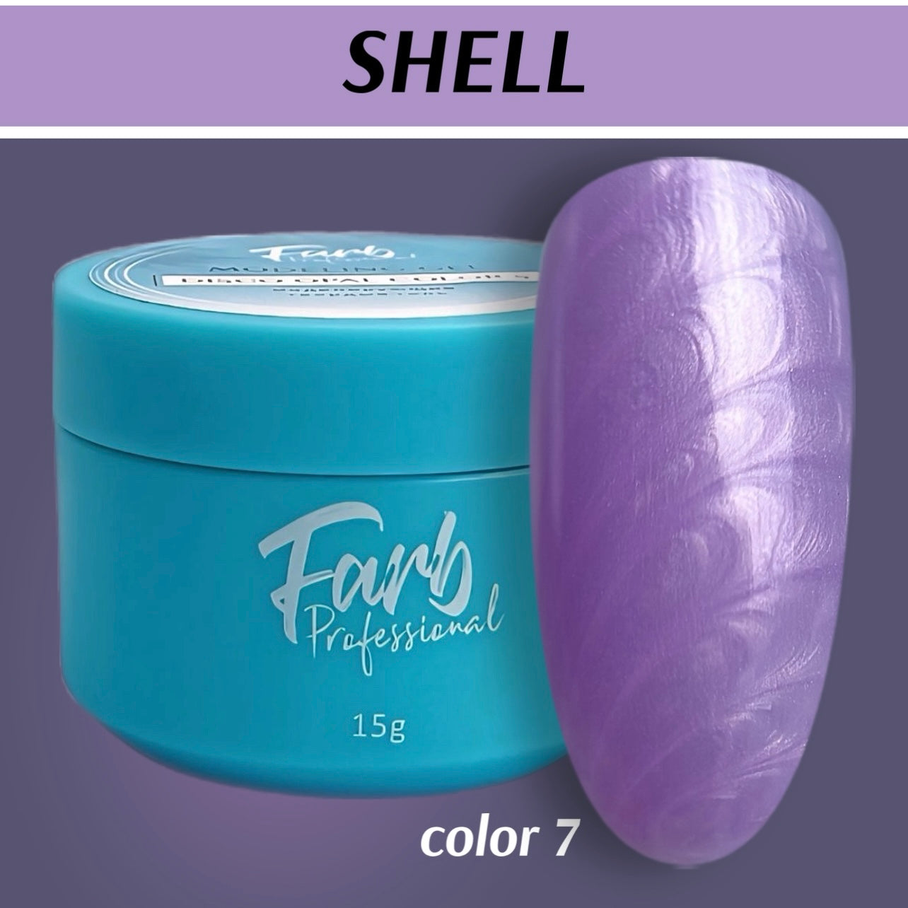 FARB SHELL #7 color  gel, (15ml)