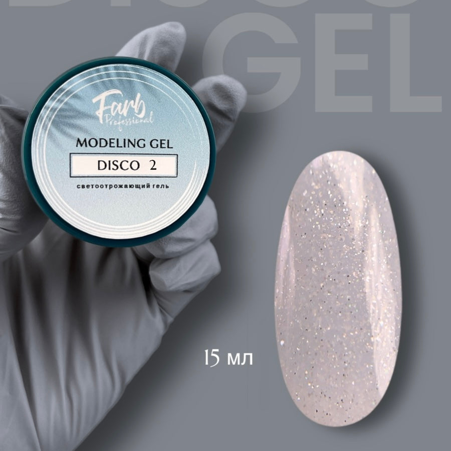 FARB  DISCO FLASH UV GEL, hard (15g), Tone #2