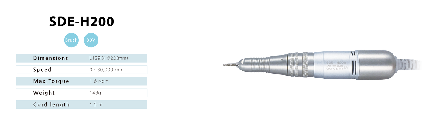 Micro Motor Handpiece H200 by SAEYANG / Marathon 30K RPM, Korea