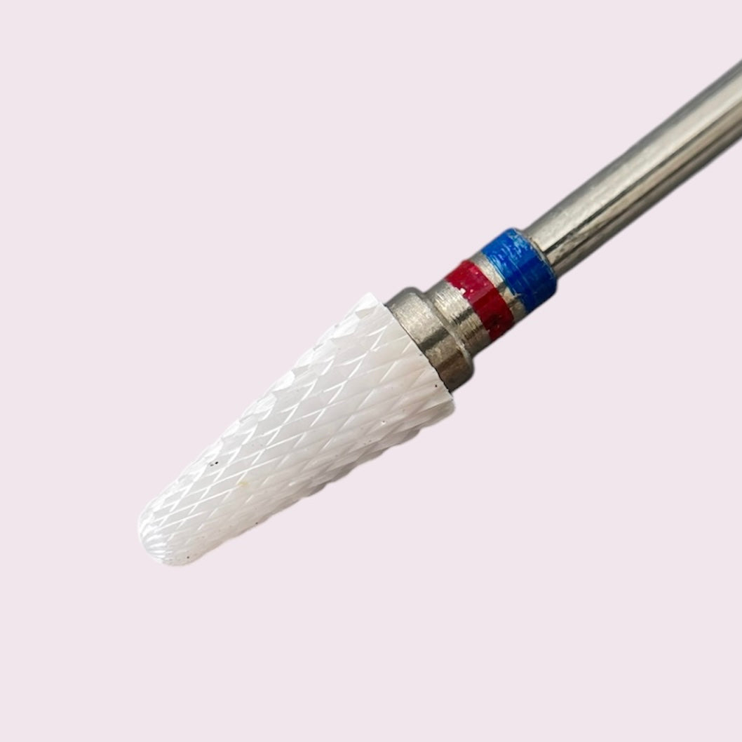 Ceramic Nail Bit for Removal Cone, Red+Blue, Right handed