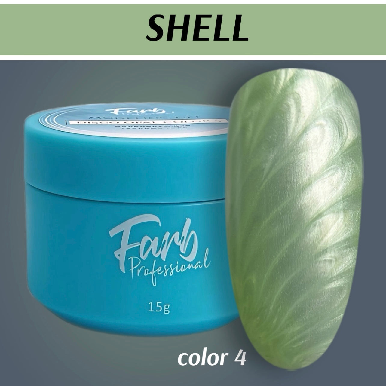 FARB SHELL #4 color  gel, (15ml)