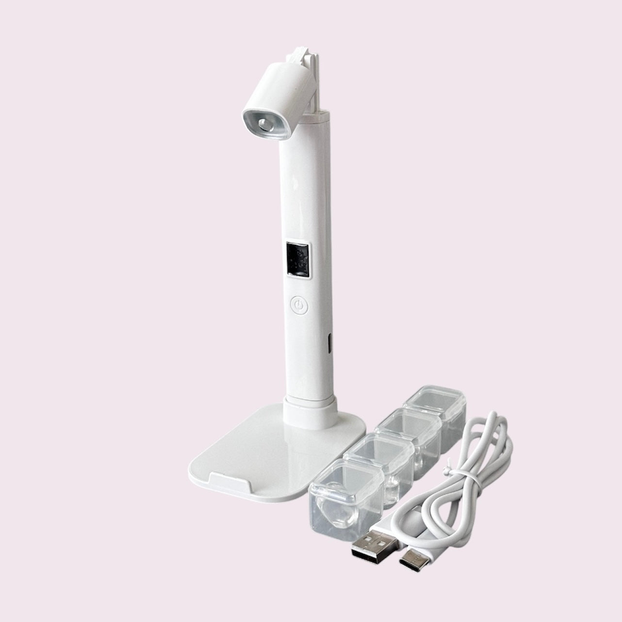 Mini UV Flashlight on a Stand - WHITE