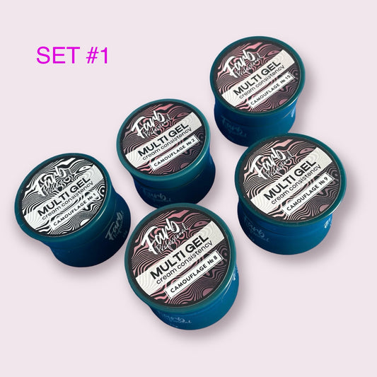 FARB  CAMOUFLAGE MULTI UV GEL (15ml) SET#1