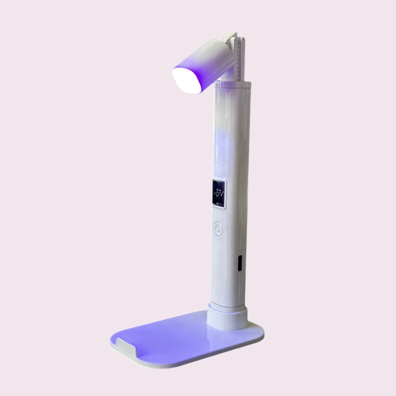 Mini UV Flashlight on a Stand - WHITE