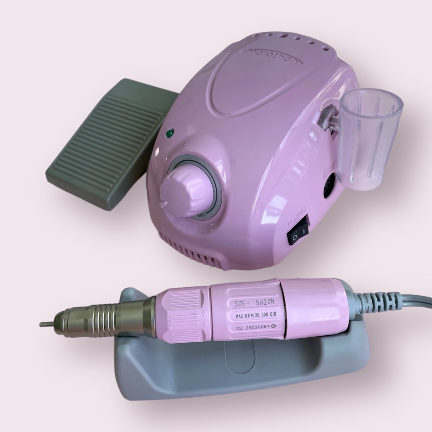 Nail Drill Set Marathon Champion 3 Pink with SH20N handpiece (Made in Korea)