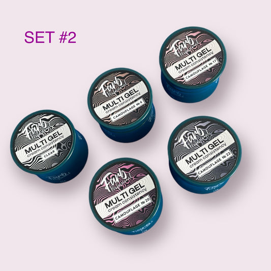 FARB  CAMOUFLAGE MULTI UV GEL (15ml) SET#2