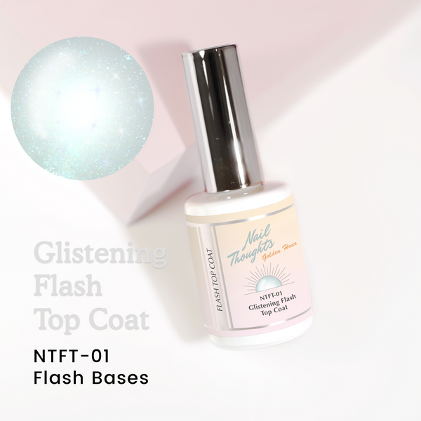 Nail Thoughts NTFT-01 Glistering Flash Top Coat Gel