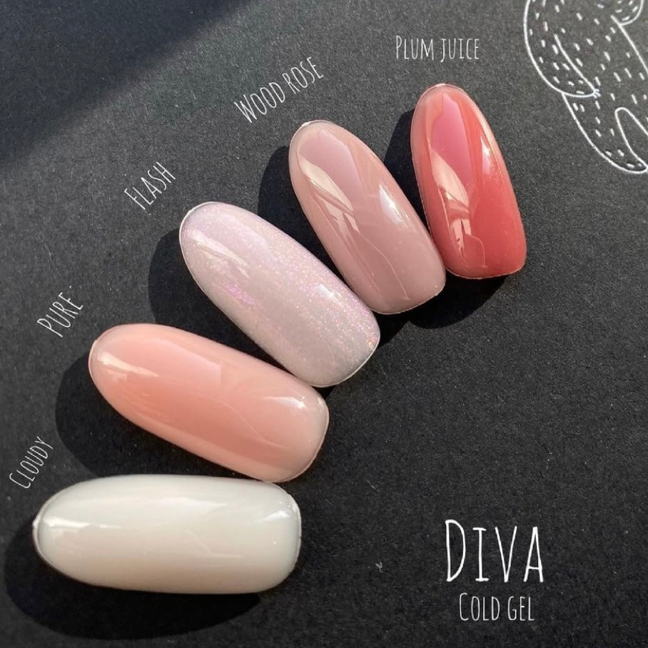 DIVA BUILDER COLOR COLD GEL - WOMANLY w/shimmer (30g)