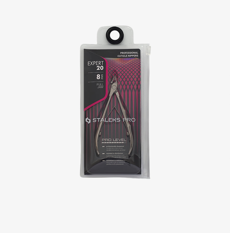 STALEKS PRO Expert Cuticle Nippers, model NE-20-8 (8mm edge)