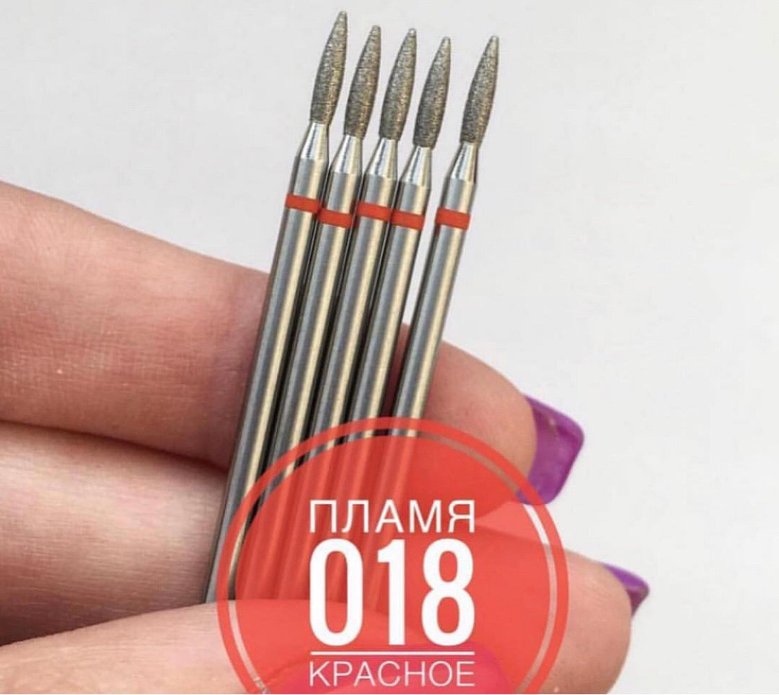 Nail Bit Flame 018 Red (1pc. Kazan)