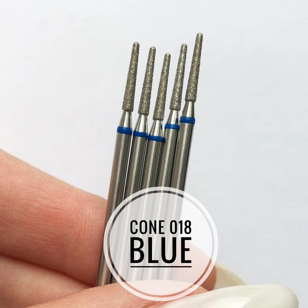 Nail Bit Cone Rounded 018 blue (1pc, KMIZ)