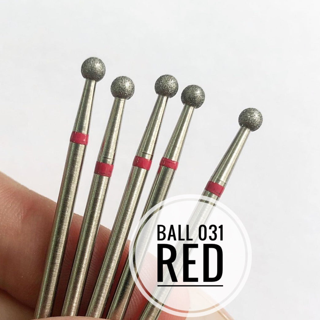 Nail Bit Ball 031 Red (1pc, Kazan)