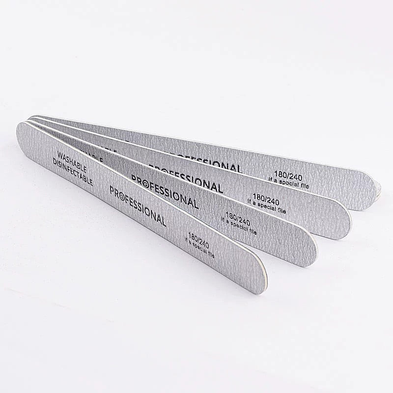 Nail File (wood) 180/240- Gray, 50pc