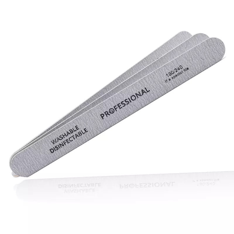 Nail File (wood) 180/240- Gray, 50pc