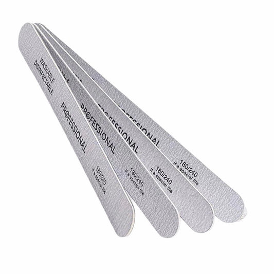 Nail File (wood) 180/240- Gray, 50pc