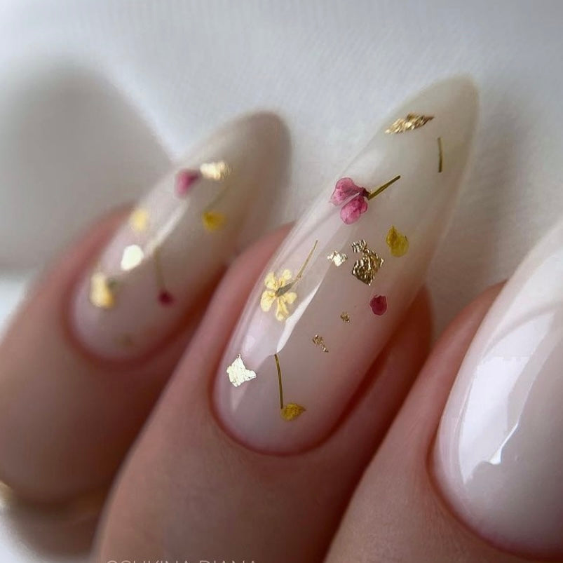 Dried flowers for nail design